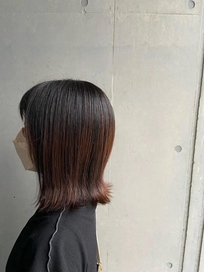 ミディアム カラー 伸ばしかけ 💜推しインナー カラー/菊池柊真💜のヘアスタイル