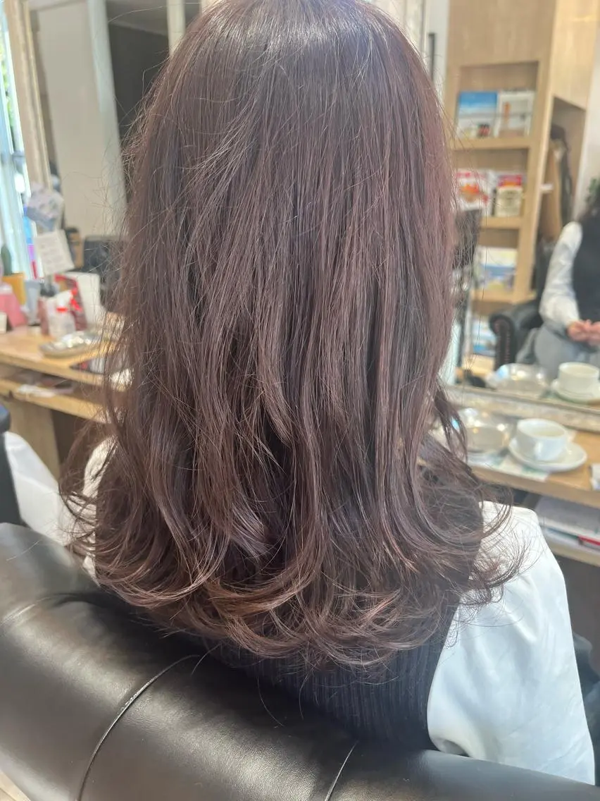 ロング 縮毛矯正 松崎祥のヘアスタイル