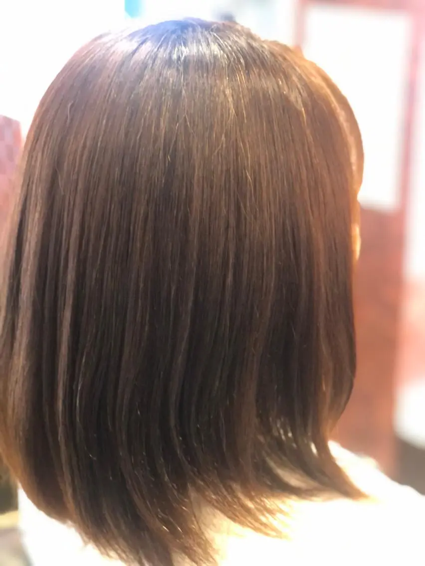 セミロング 縮毛矯正 織田 英之のヘアスタイル