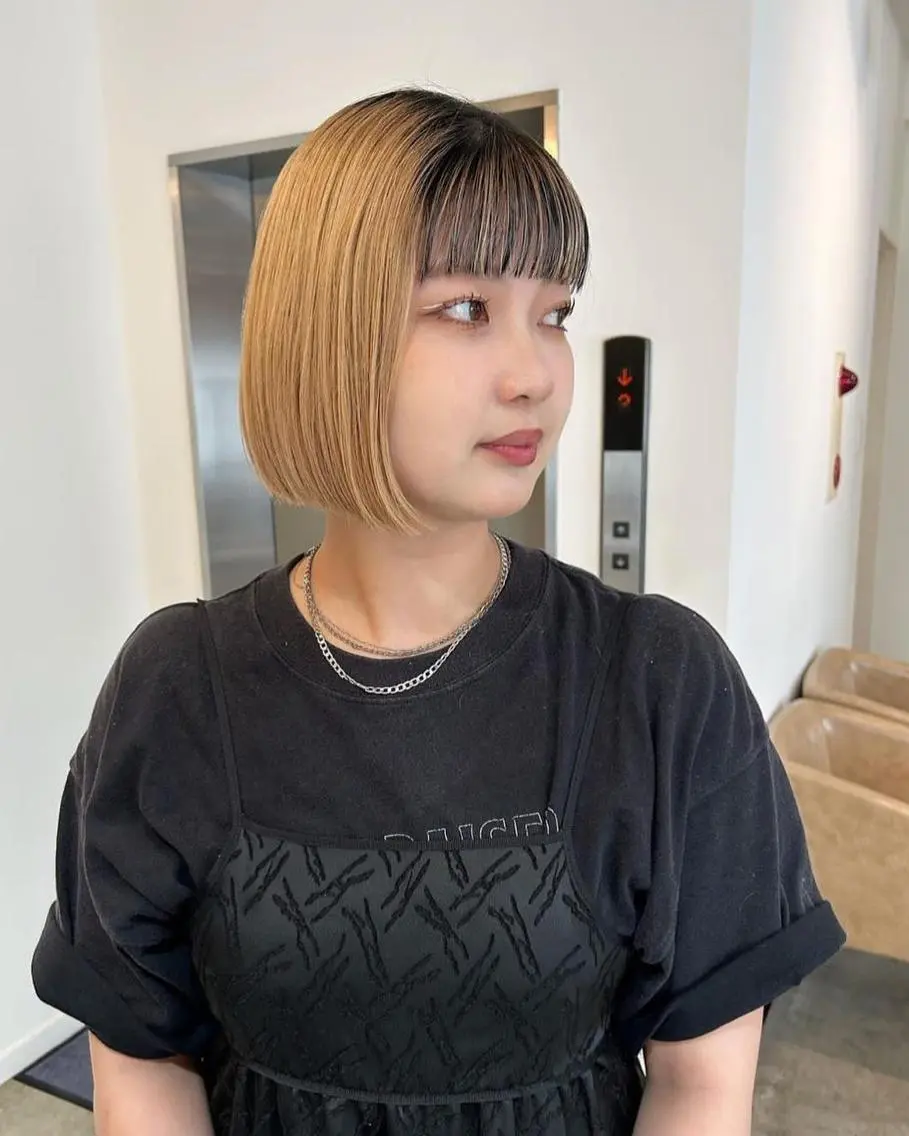 セミロング ヘアカラー トリートメント アヴァンスクロス あべのルシアス店のヘアスタイル