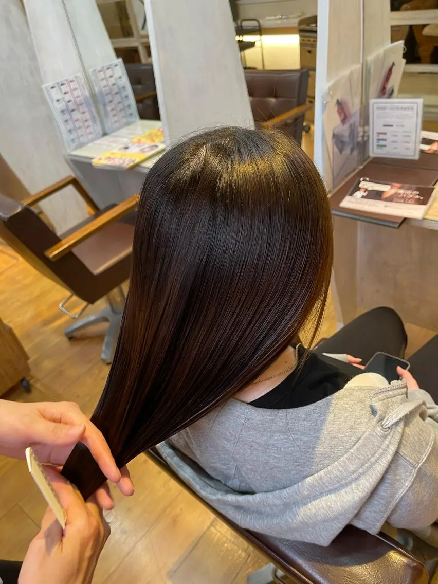 ロング 縮毛矯正 トリートメント 梶谷 和希のヘアスタイル