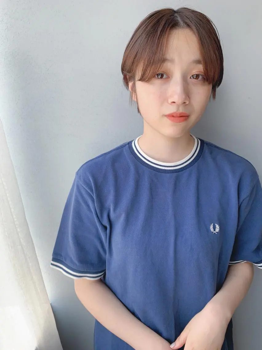 ショート カラー ボブパーマコテ巻き風 パーマNo1深江秀平のヘアスタイル