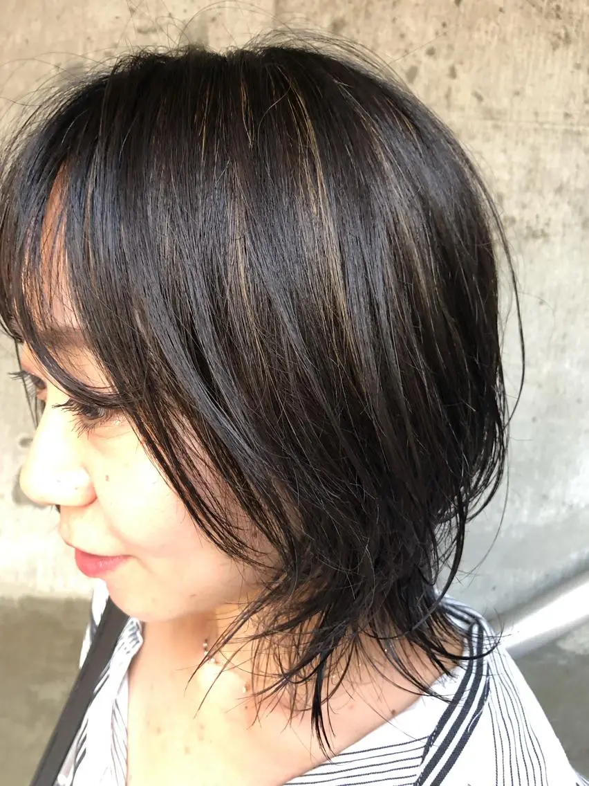 ミディアム カラー カット ヘアカラー 滝田 陽一のヘアスタイル