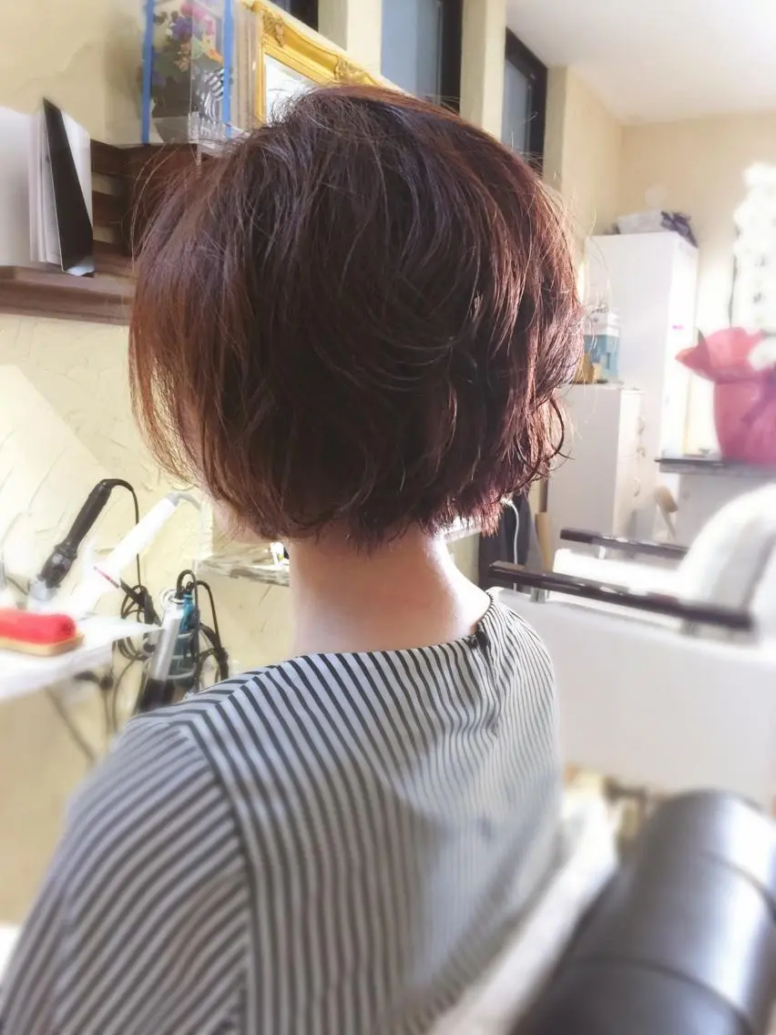 ショート パーマ ショートヘア 🌈20年目突入🎉 山口のヘアスタイル
