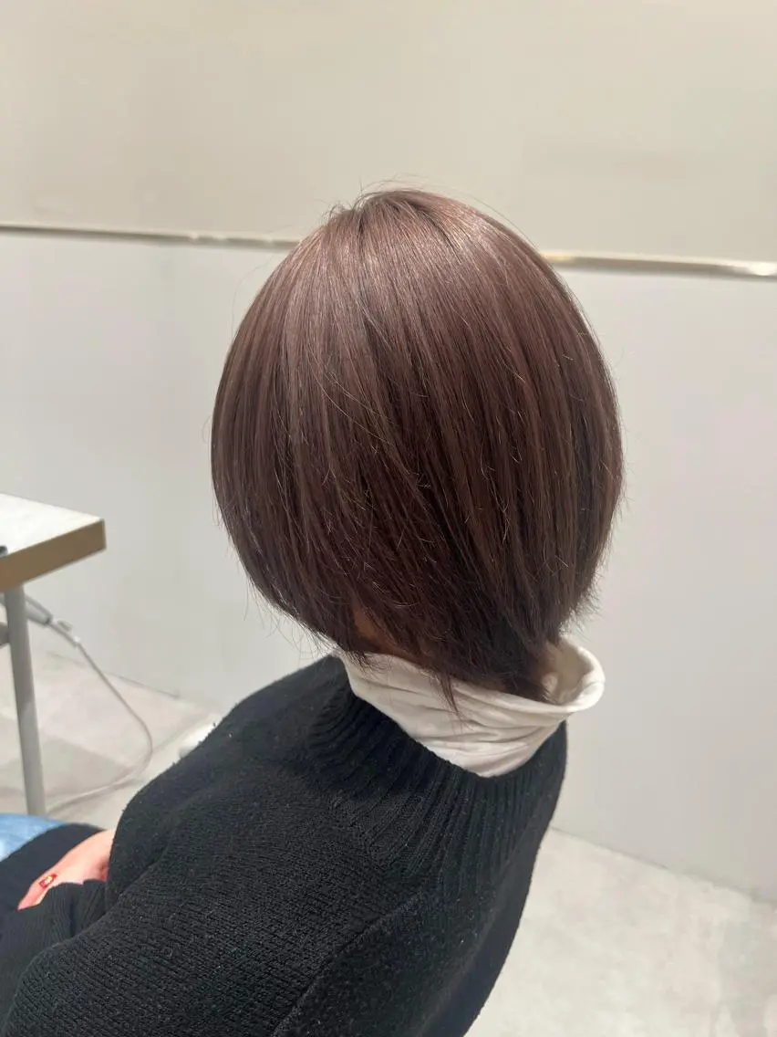 カラー グレージュ ラベンダーカラー ラベンダーグレージュ ラベンダーグレー 透明感カラー/レイヤ ーhinata.のヘアスタイル