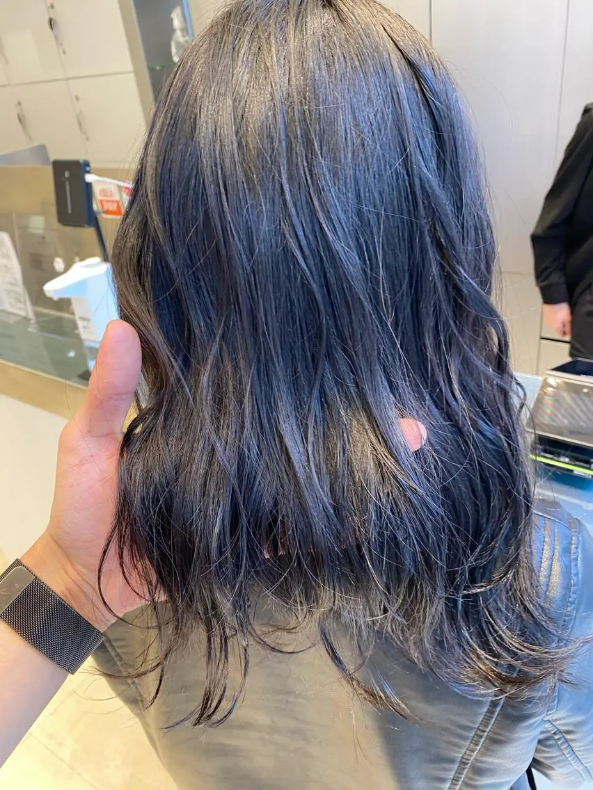 ミディアム カラー ヘアカラー トリートメント ヘアセット 💜髪質改善美髪💜 星野清光のヘアスタイル