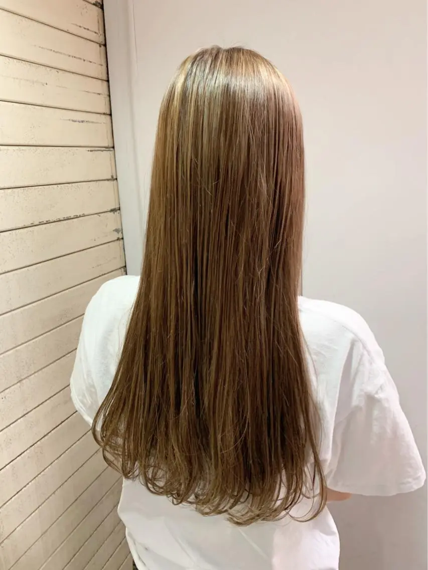 ロング カラー カット パーマ ケアカラー×髪質改善 🌙OKUBO🌙のヘアスタイル