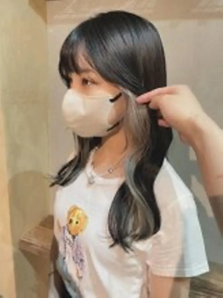 セミロング カラー ブリーチ ハイライトカラー ハイトーンカラー インナーカラー ボブ 立川✨ブリーチ・ ケアブリーチ✨のヘアスタイル