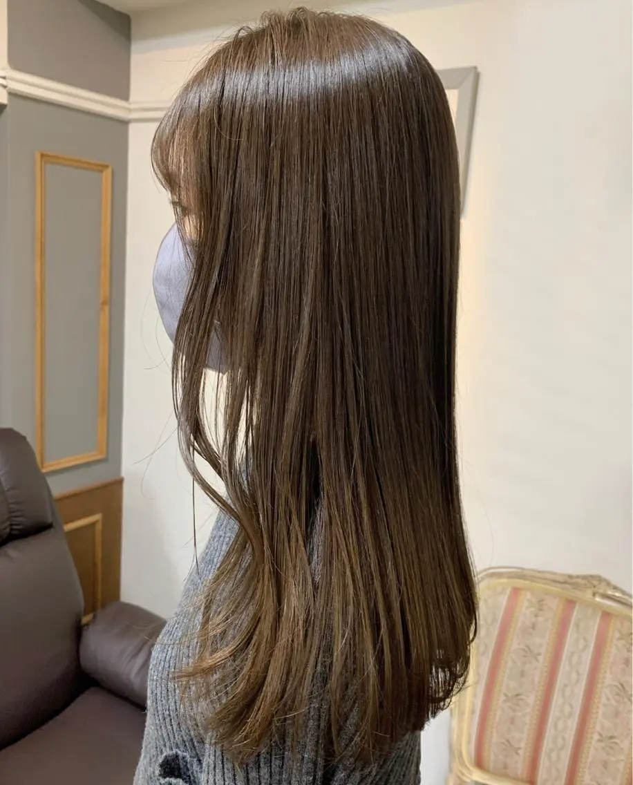 ロング トリートメント 酸熱トリートメント カット ヘアカラー トリートメント まろやか透明感カラー ♡MANAのヘアスタイル