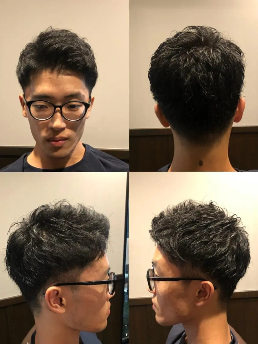 ショート メンズ くせ毛 伸ばしかけ ショートヘア カット指名No1漆原 聡のヘアスタイル
