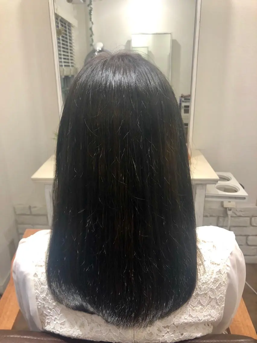 セミロング セミロングパーマ くせ毛 髪質改善 縮毛矯正 トリートメント BANDE 水崎 悟のヘアスタイル