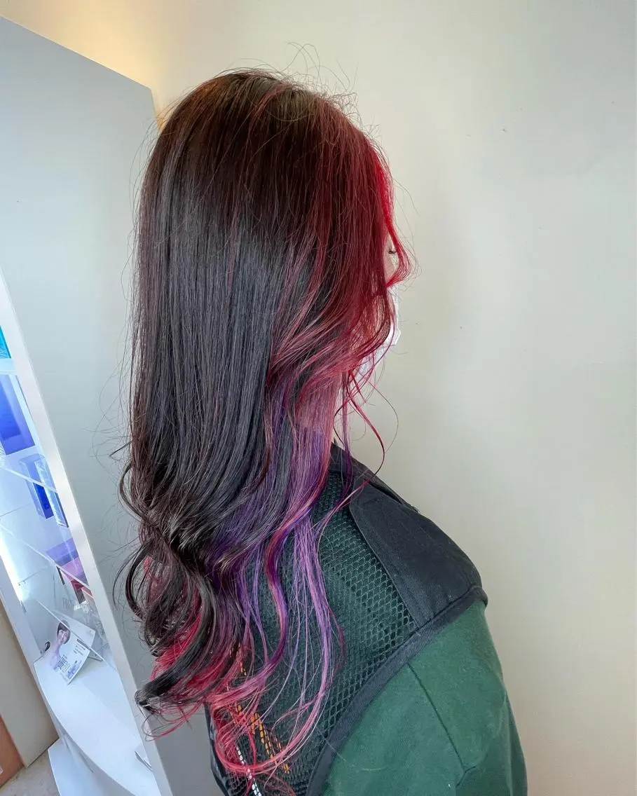 セミロング カラー NINE+/代表 ブリーチ特化型サロンのヘアスタイル