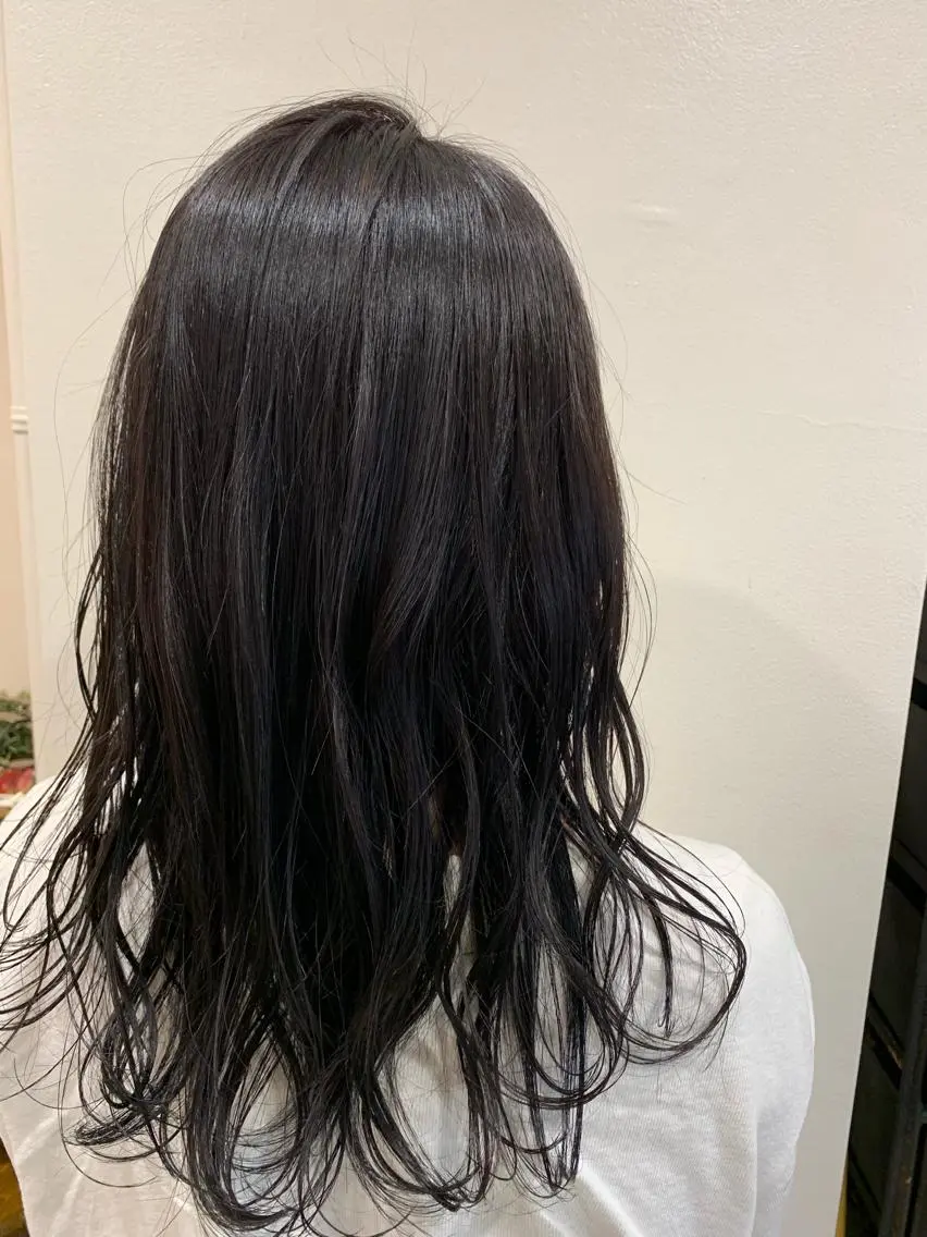 ロング カラー アッシュ ラベンダーカラー ラベンダーアッシュ ヘアカラー トリートメント 山崎 澪 レイヤーカット/大宮のヘアスタイル