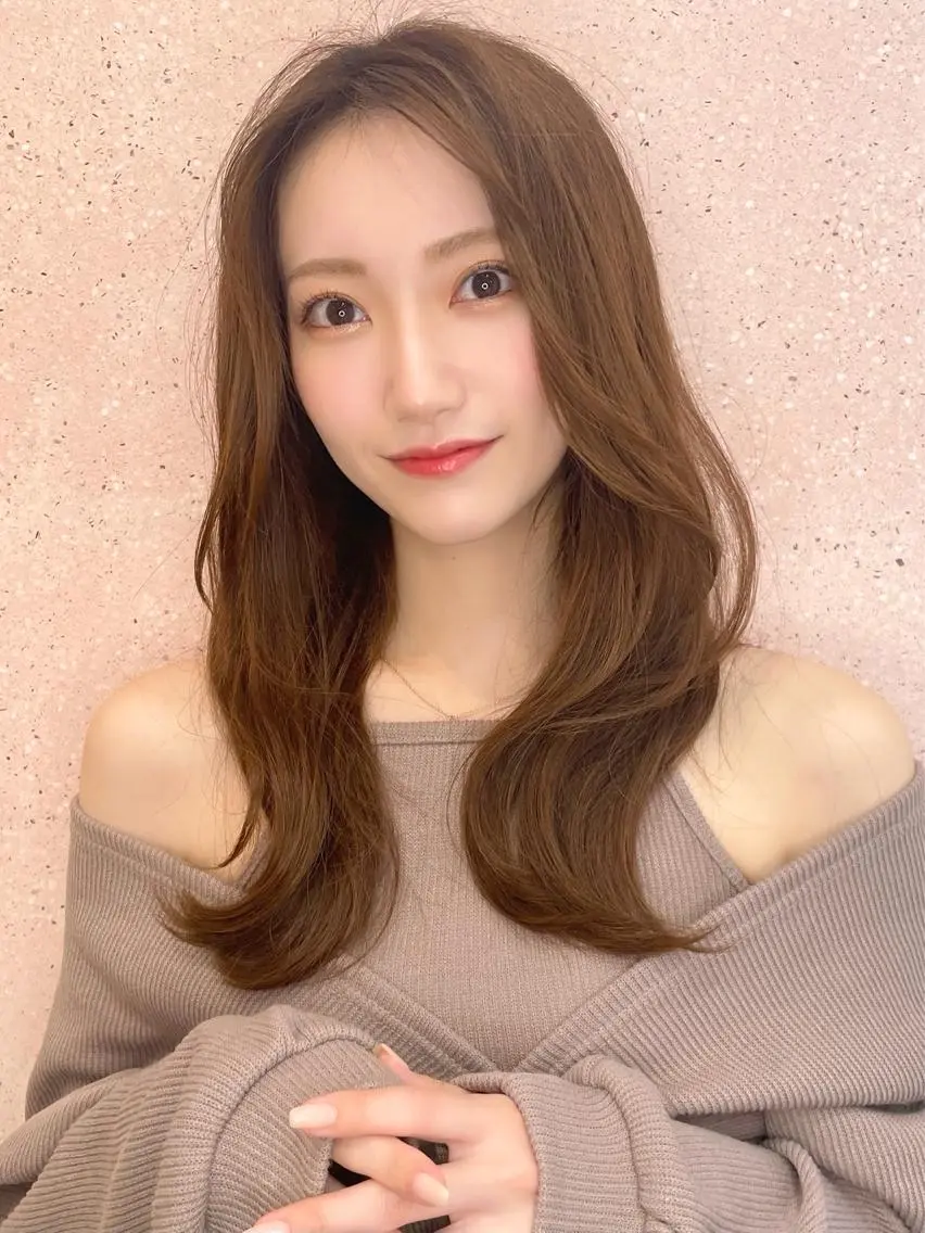 ロング カラー 上品ヘア🤍顔周り/ レイヤー✨/林遼一郎のヘアスタイル