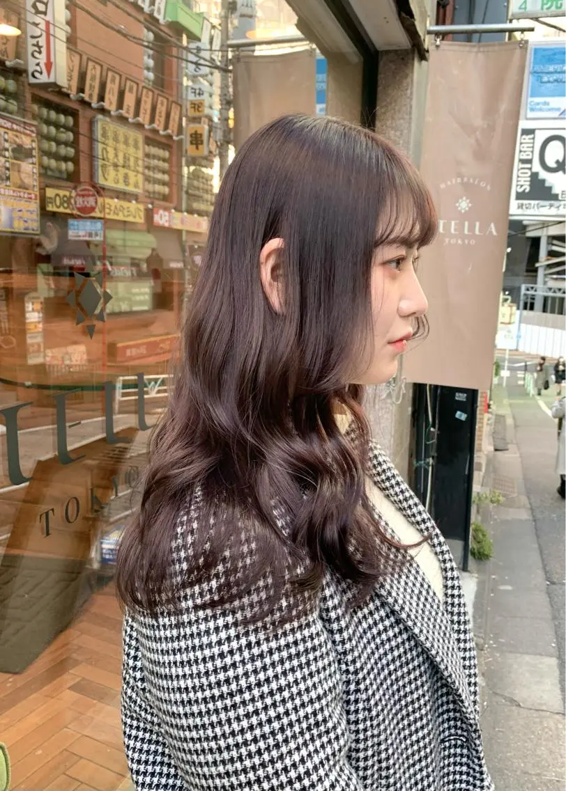 セミロング カラー ブリーチ グレージュ ラベンダーカラー ラベンダーグレージュ ラベンダーグレー 矢野 晃平のヘアスタイル