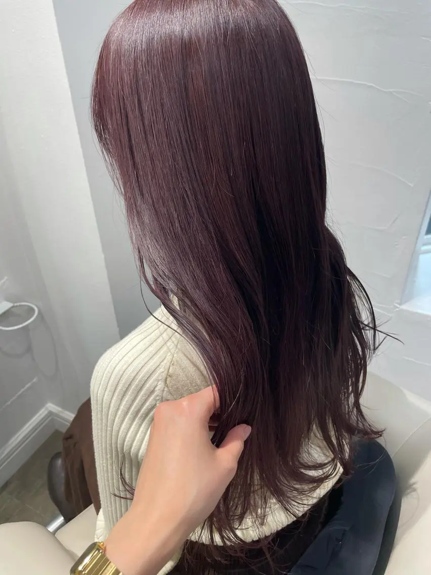 ロング カラー ブラウンカラー ラベンダーカラー . AYUKAのヘアスタイル