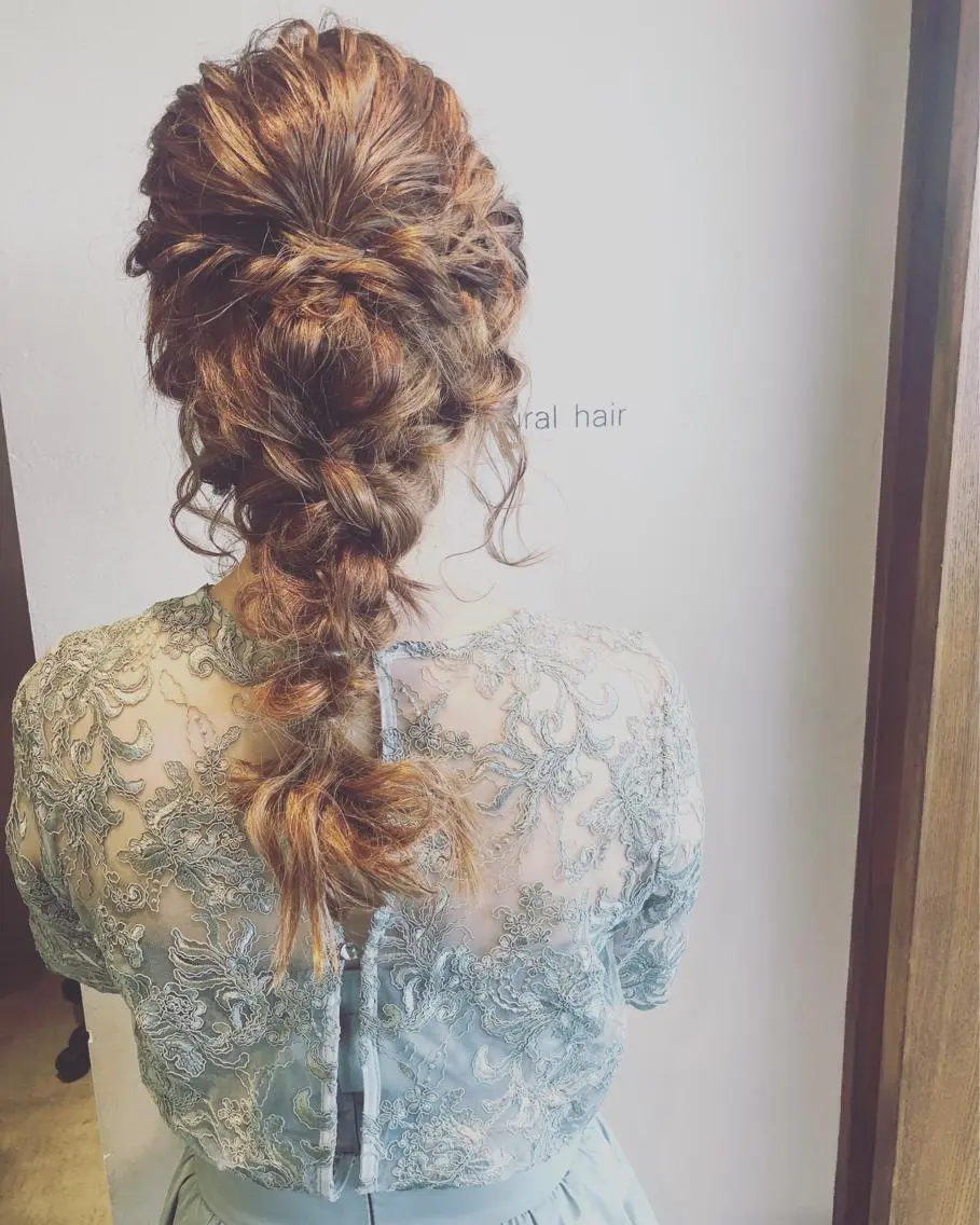ロング カラー ヘアアレンジ glad hairのヘアスタイル