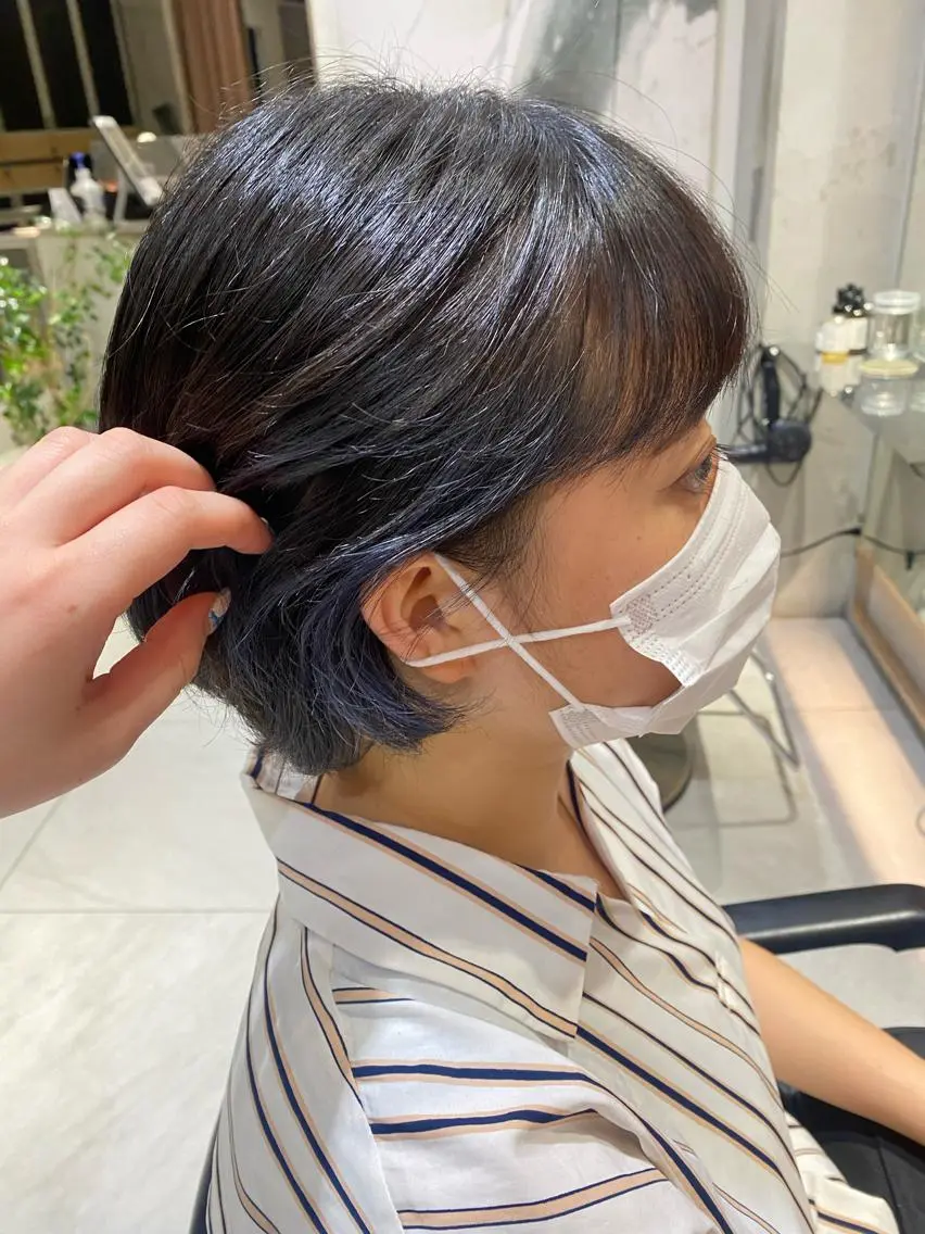 ショート カラー イヤリングカラー カット ヘアカラー トリートメント ヘアセット 🌻暖色カラー🌻 sakuraのヘアスタイル