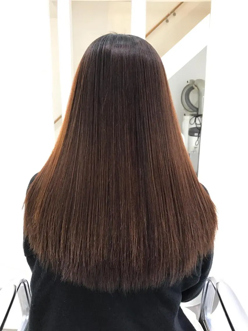 ロング パーマ ストレートパーマ 縮毛矯正 河原町/艶髪/西田 晴香のヘアスタイル