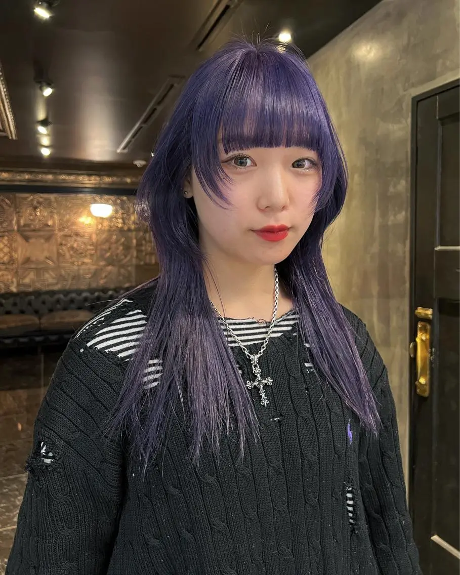 ロング カラー カット ヘアカラー 圧倒的デザイン力 店長🎨RENAのヘアスタイル