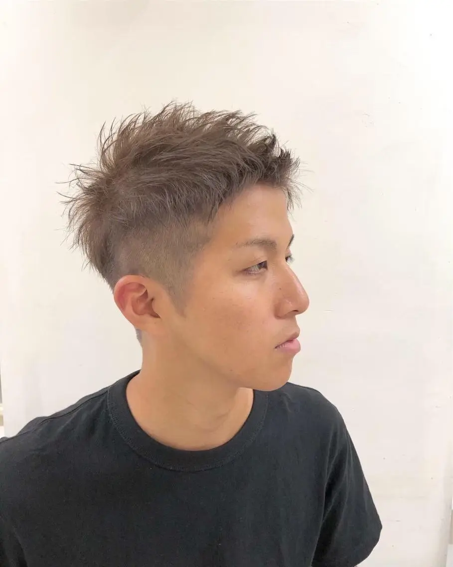 ショート カラー メンズ MATSURI BASE.AWAJIのヘアスタイル