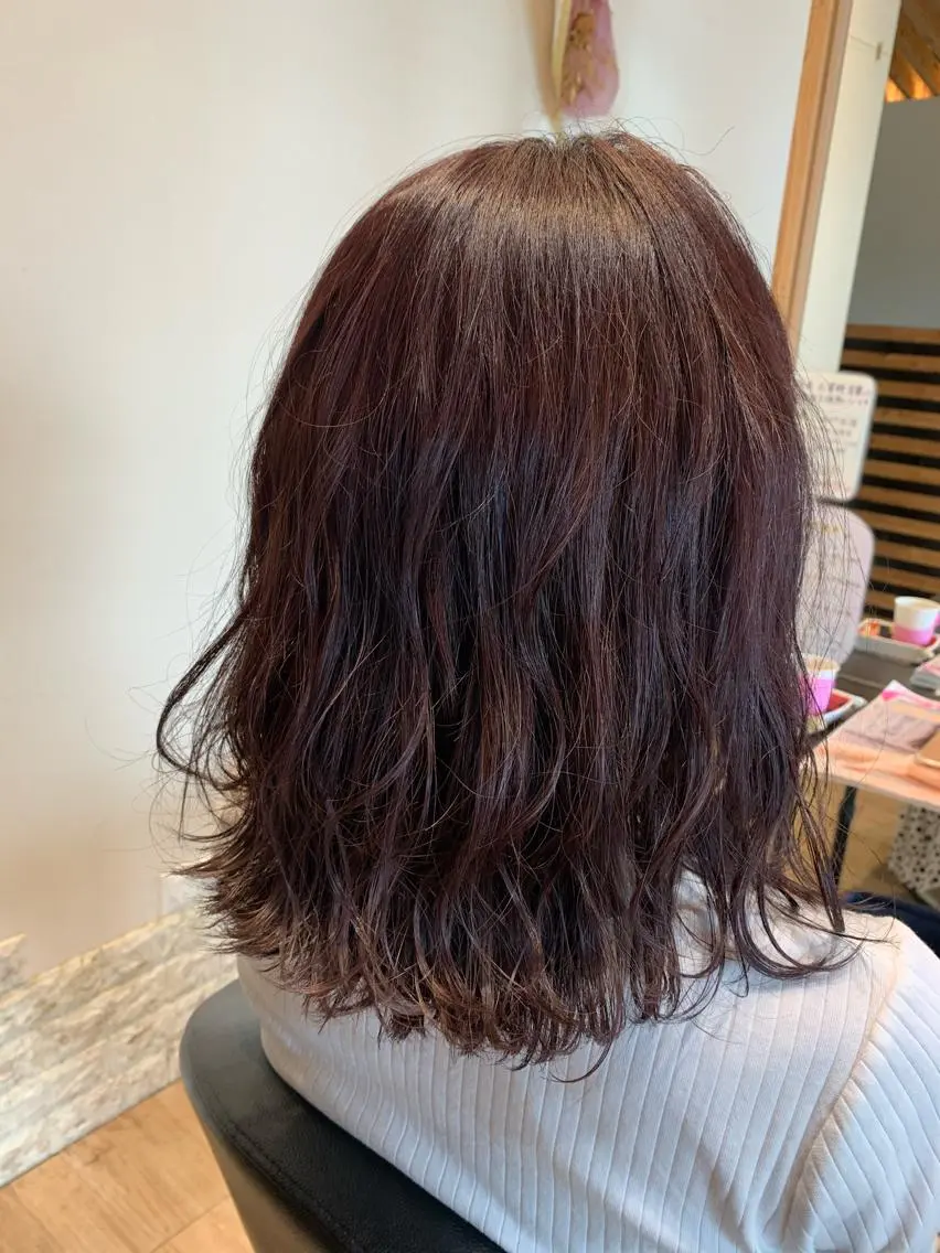 ミディアム カラー ヘアカラー 大久保 隆蔵のヘアスタイル