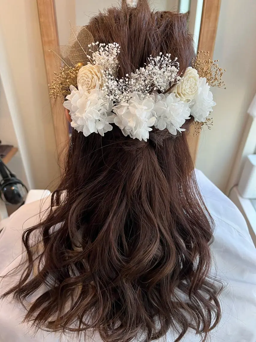 ミディアム ヘアアレンジ ハーフアップ 山本 ひろ美のその他イメージ