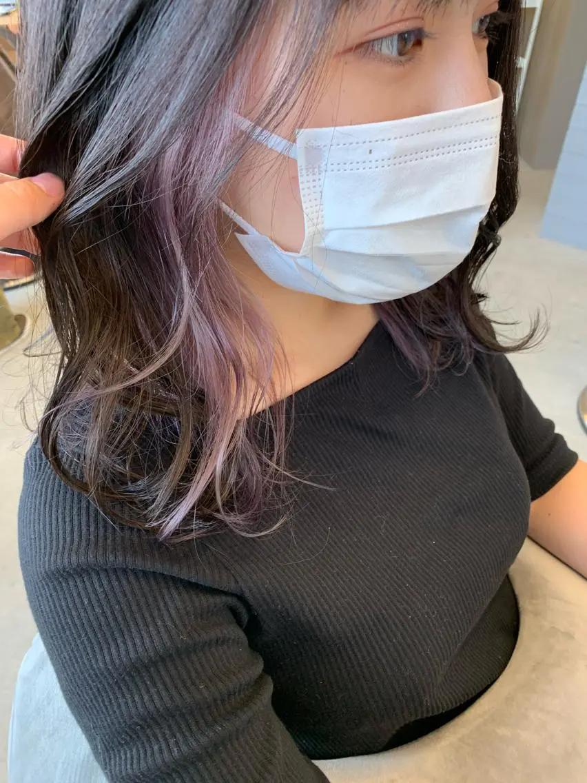 セミロング カラー chihale 富樫莉香のヘアスタイル