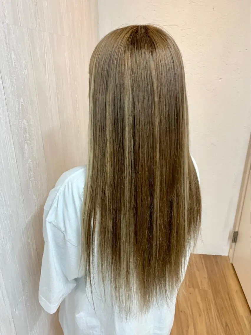 ロング カラー ヘアアレンジ エクステ トリートメント ヘアカラー トリートメント エクステ GLOSS 心斎橋 山上のヘアスタイル