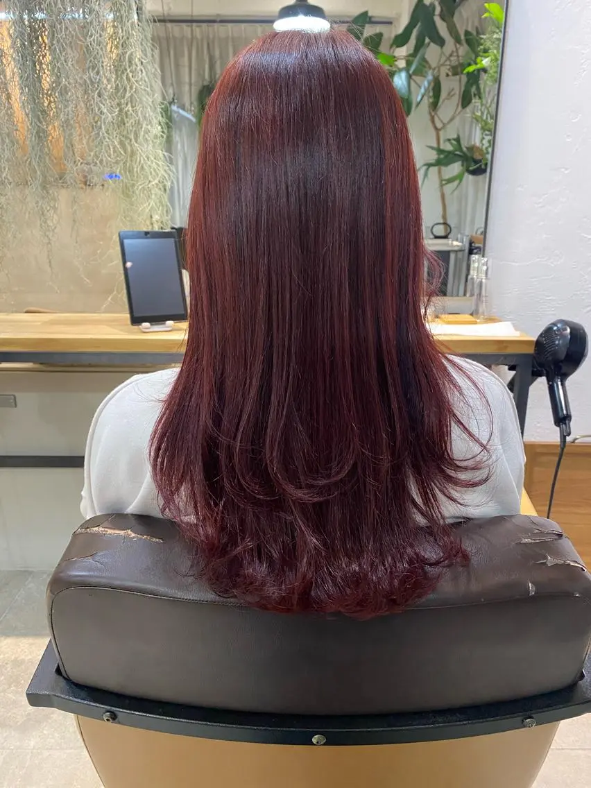 セミロング カラー 縮毛/透明感カラー Mariamu🫧のヘアスタイル