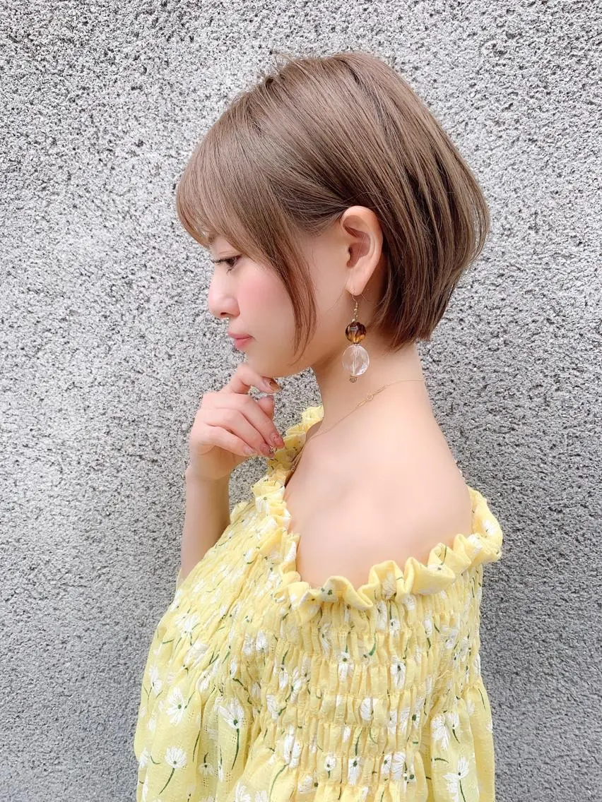 ショート カラー ショートボブ ボブ ショートヘア 大人かわいい💍🤍 ボブ/ショートボブのヘアスタイル