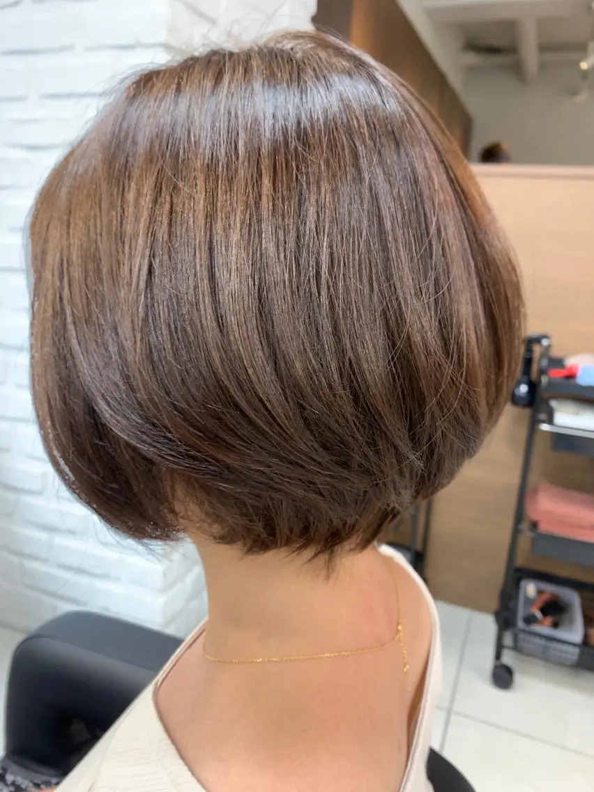 ショート カラー ショートボブ 丸みショート ボブ ショートヘア カット ヘアカラー 【パーマ特化美容師】 ✂️✨飯田哲也のヘアスタイル