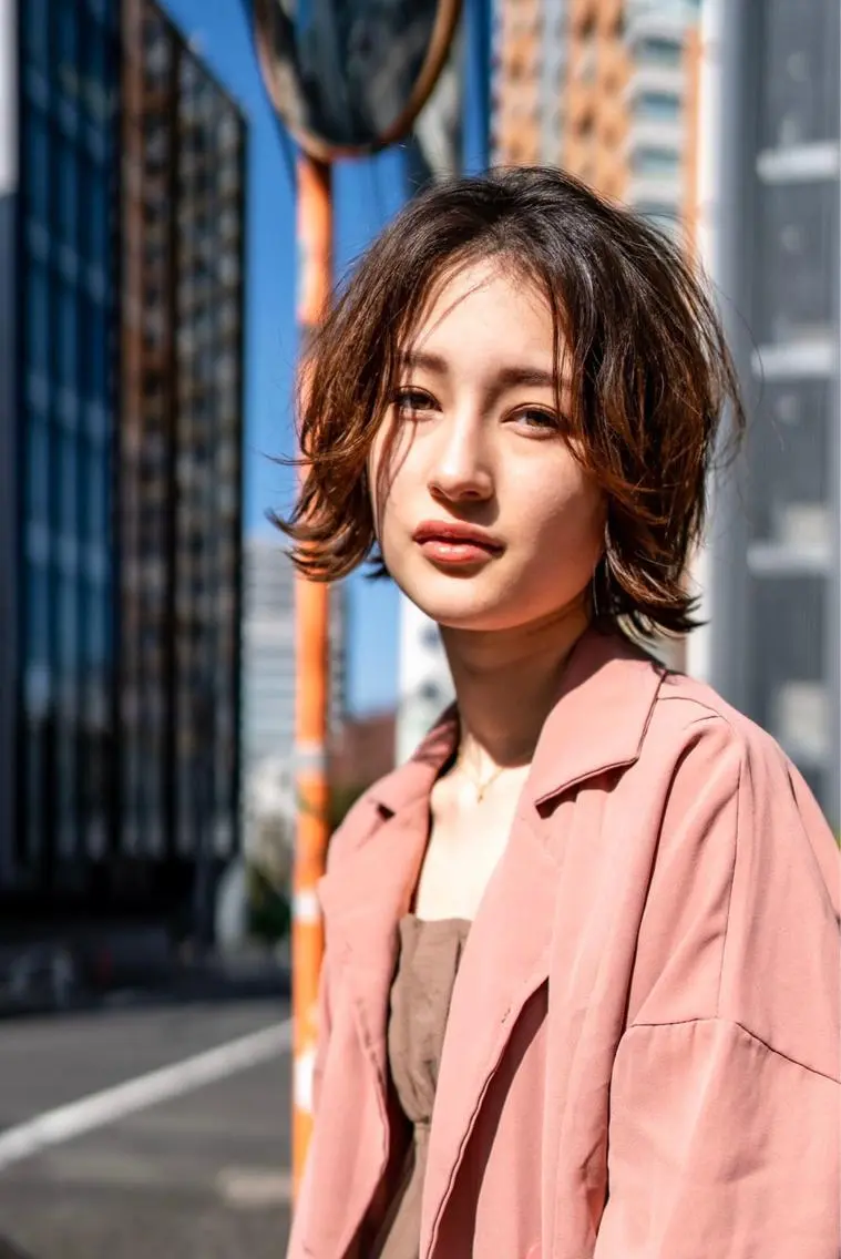ミディアム カラー カット ヘアカラー トリートメント 🉐レイヤー/塩見 弘樹🉐渋谷のヘアスタイル