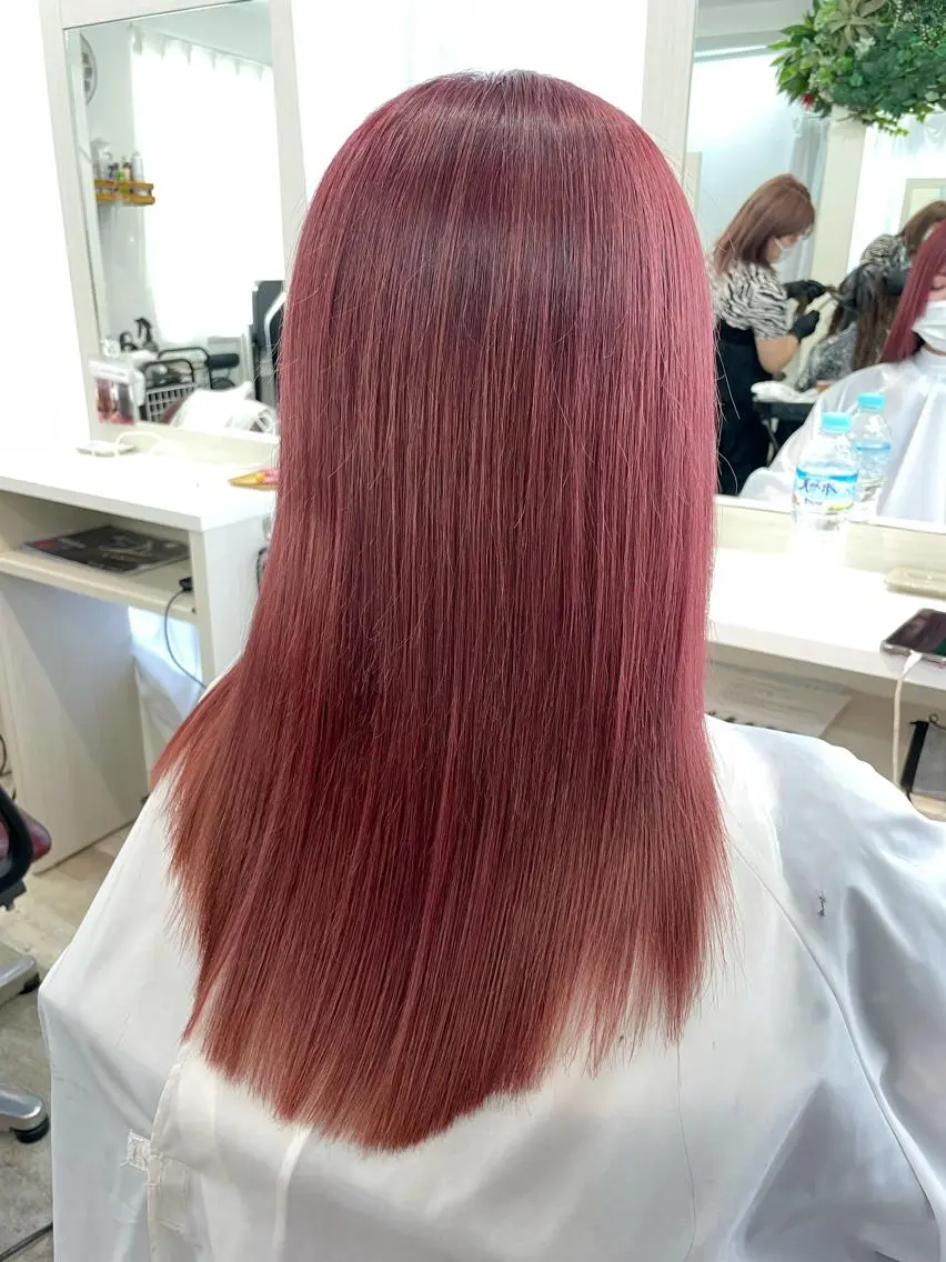 セミロング カラー トリートメント ヘアカラー ヘアセット 韓国ヘア🤍髪質改善 🇰🇷AKANEのヘアスタイル