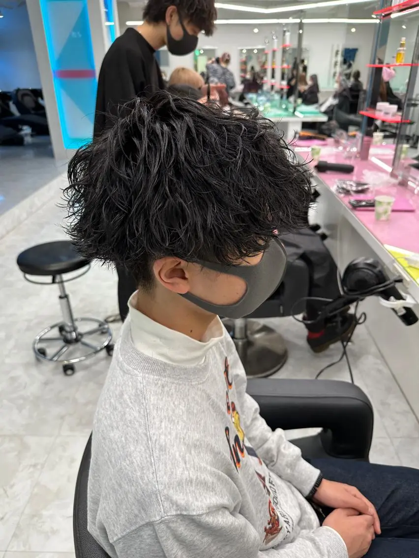 ショート カラー パーマ メンズ 【メンズサロン】 BLUCK 横浜のヘアスタイル