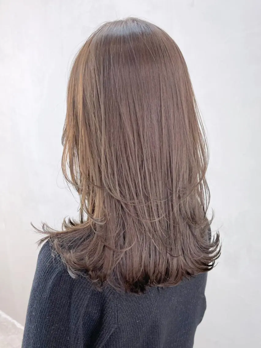 セミロング カラー パーマ ヘアアレンジ レイヤーカット カット ITbyALBUM 松戸のヘアスタイル