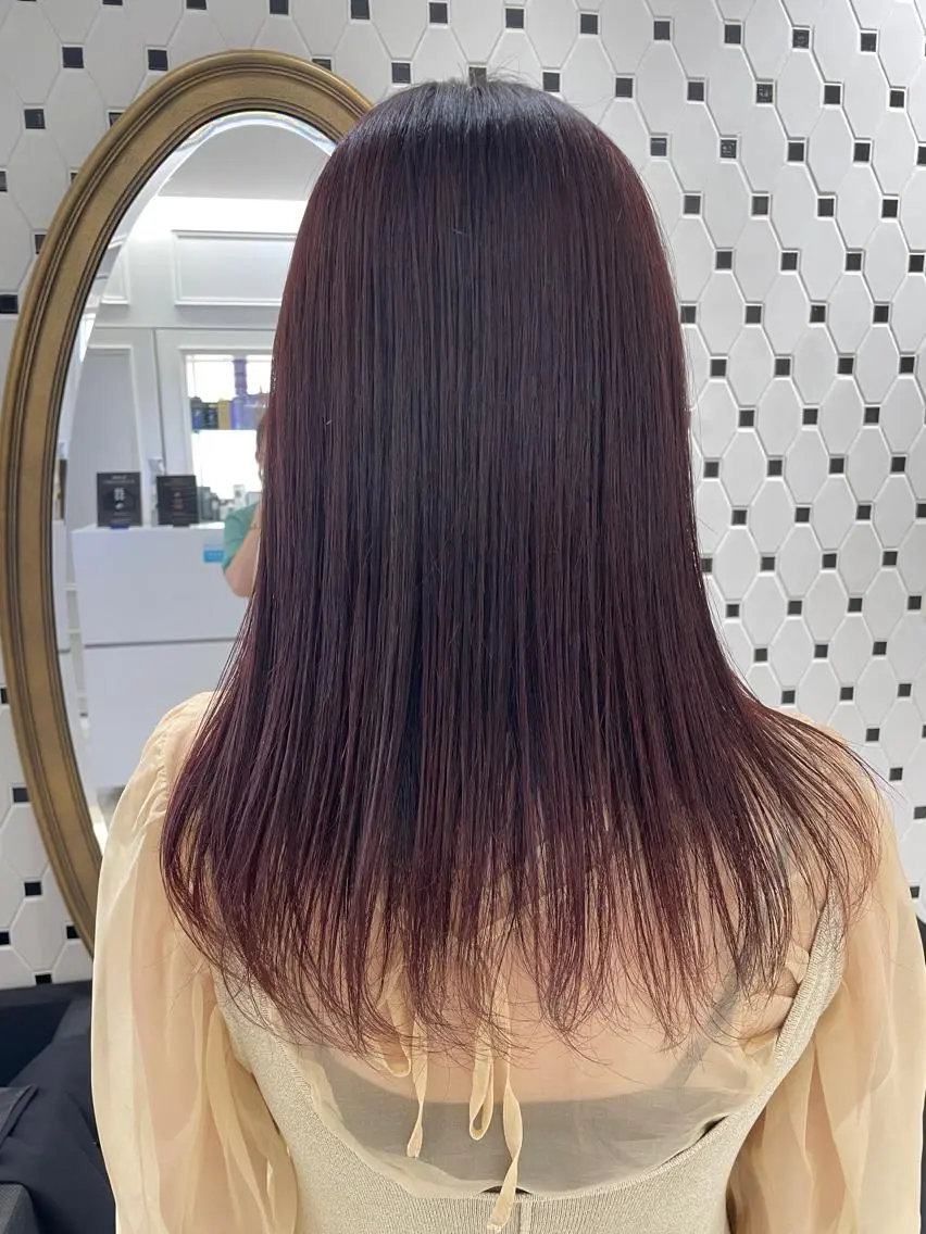 カラー ラベンダーカラー ラベンダーピンク ピンクカラー ヘアカラー 縮毛矯正/レイヤー 🌙児玉光瑠のヘアスタイル
