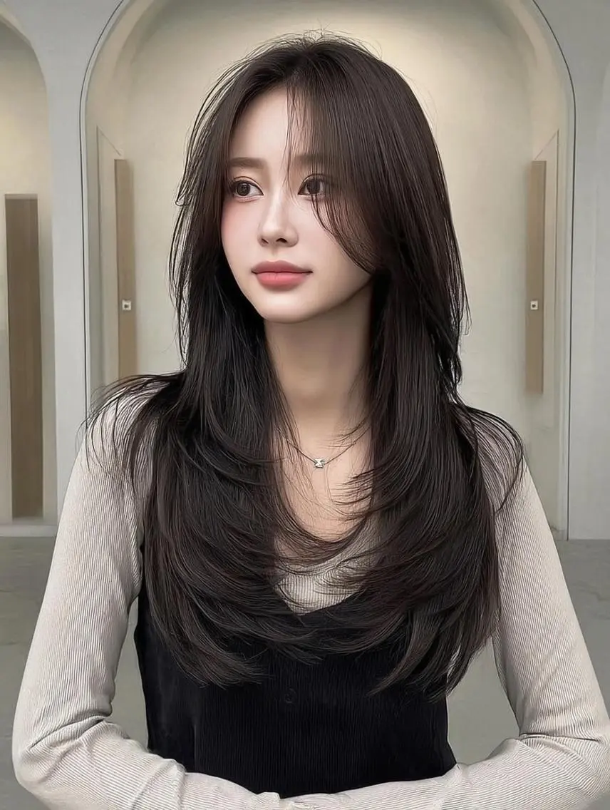 セミロング デート レイヤーカット 似合わせカット カット ヘアカラー トリートメント りきと🌈髪質改善/ 秋髪/艶カラーのヘアスタイル