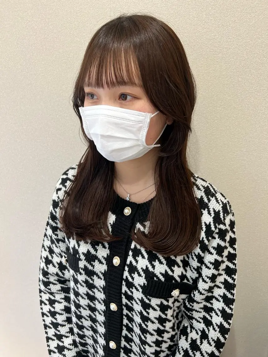 セミロング カラー 外国人対応 佐久間のヘアスタイル
