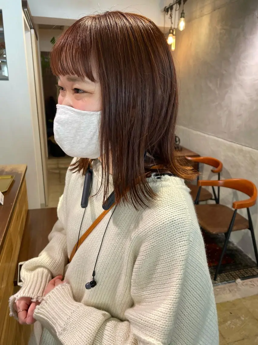 セミロング アッシュ カット ヘアカラー トリートメント ayane⭐️ボブ・ ショート・パーマのヘアスタイル
