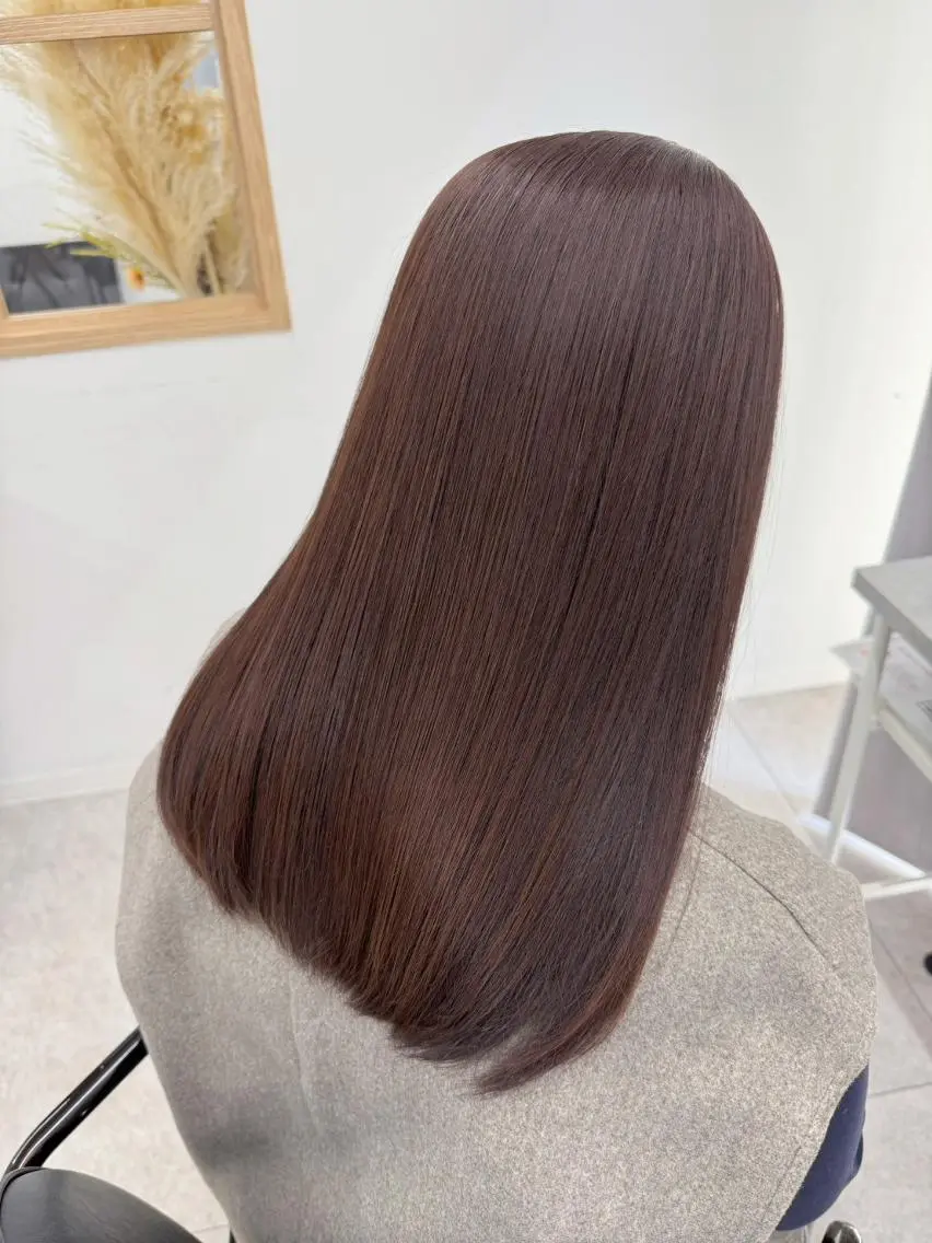 セミロング カラー number eluneのヘアスタイル