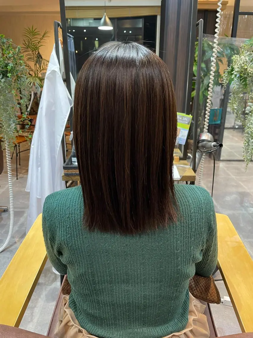 ミディアム パーマ 縮毛矯正 newiGRANDE 🌈萩原聖也のヘアスタイル