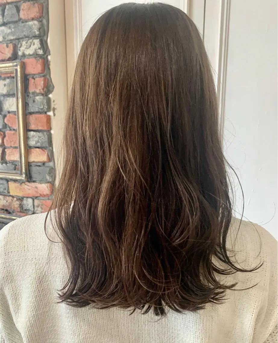 セミロング カラー ブラウンカラー "小顔カット" Fuko.のヘアスタイル