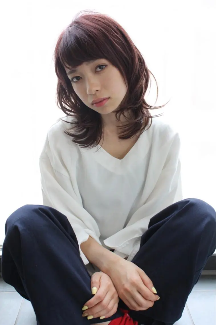 ミディアム カラー パーマ ブリーチ イルミナカラー 髪質改善 トリートメント tuuli トゥーリのヘアスタイル