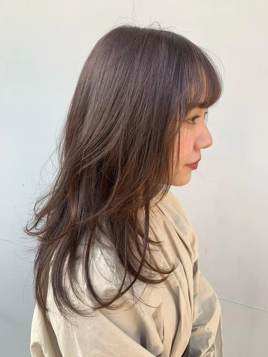 セミロング カラー カット ヘアカラー トリートメント hubhair レイヤー/透明感のヘアスタイル