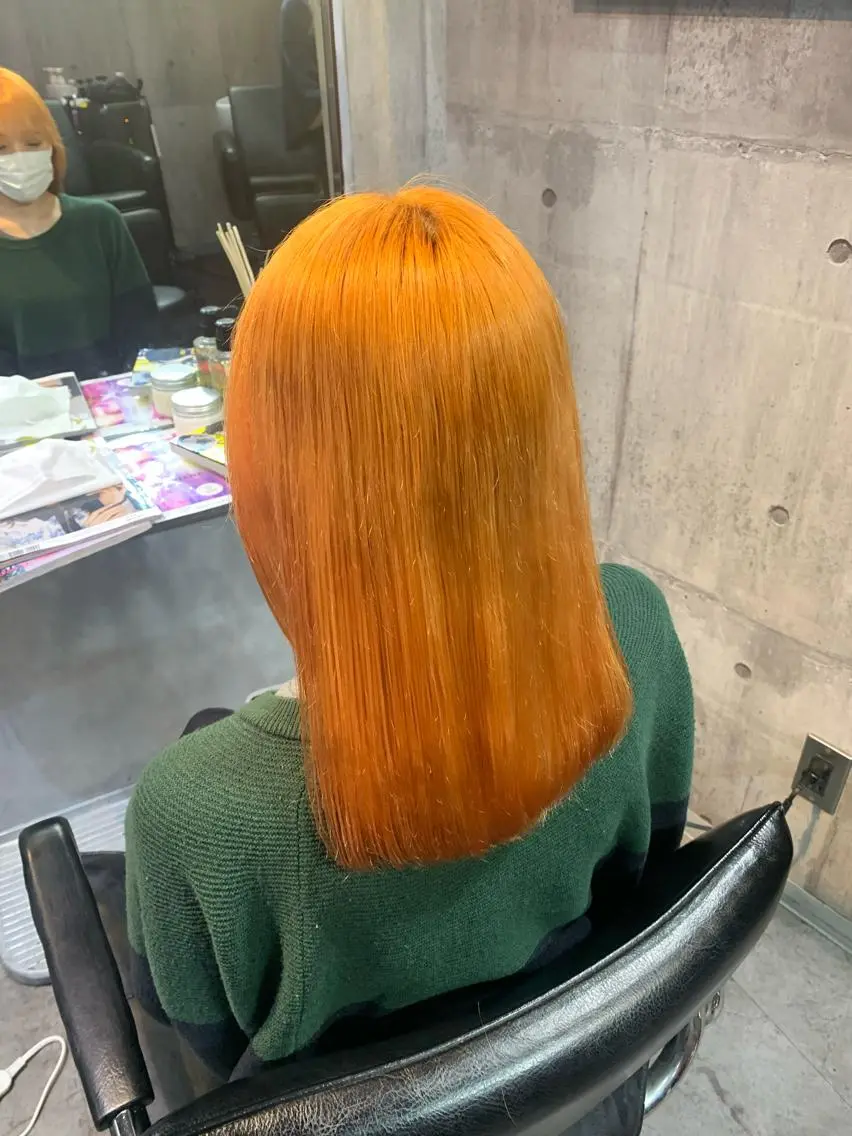 ミディアム カラー ヘアカラー トリートメント ハイトーン/メンズ/ ウルフ特化 小松のヘアスタイル