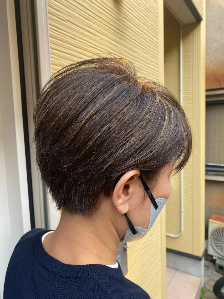 ショート カラー カット ヘアカラー トリートメント ショート、メンズ 一日1名限定枠⚡️のヘアスタイル