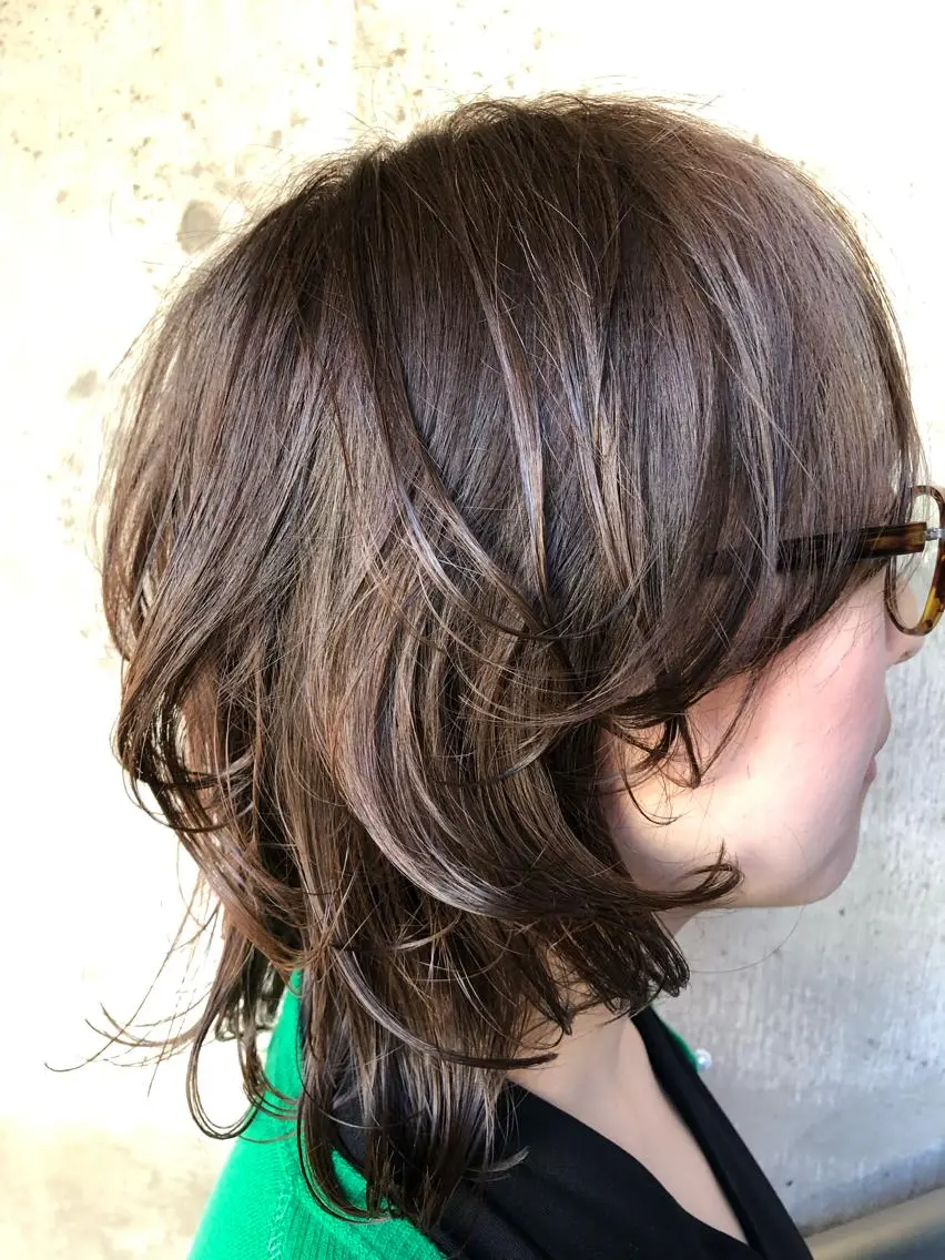 ミディアム パーマ カット パーマ 滝田 陽一のヘアスタイル