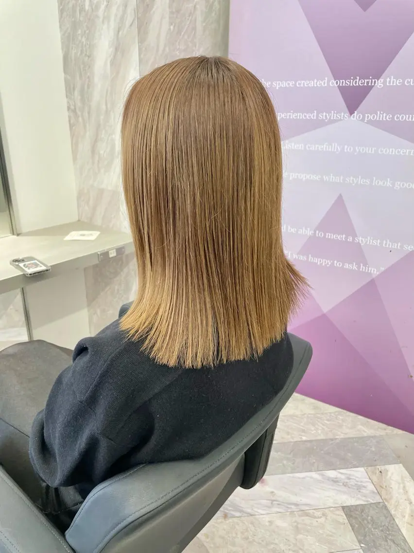 ミディアム カット ヘアカラー トリートメント ヘアセット 🎗副店長/井上 竜 ブリーチ指名No.1のヘアスタイル