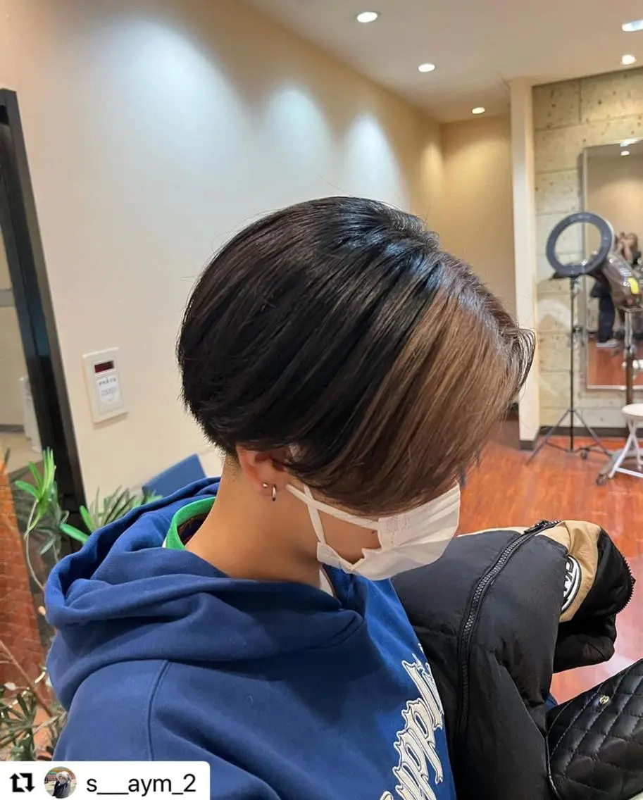 ミディアム カラー メンズ メンズブリーチ ブリーチ ダブルカラー トリートメント 🩷Eny terrace🩷のヘアスタイル